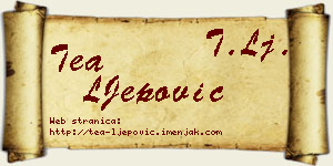 Tea LJepović vizit kartica